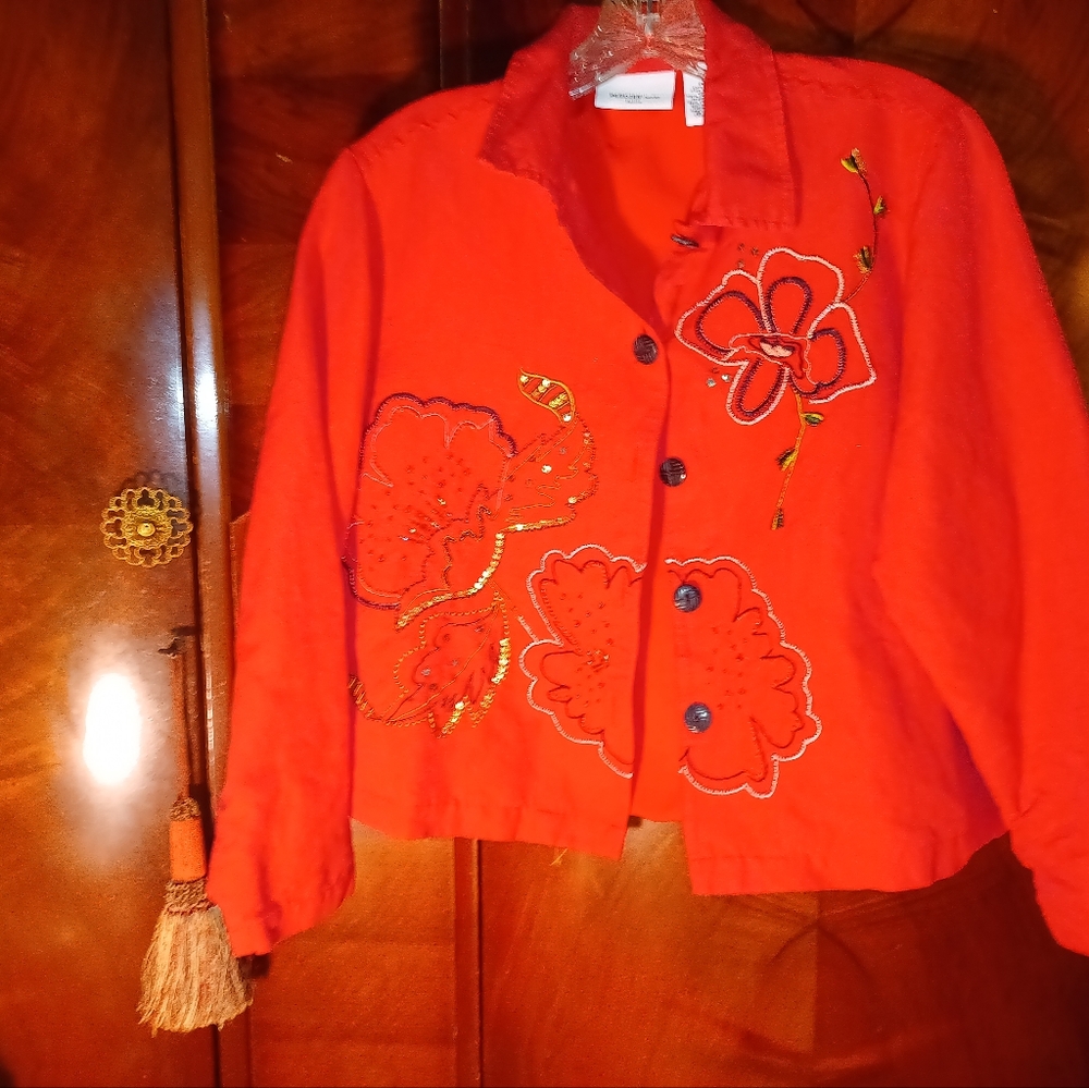 Parisian Works Red Jacket size Petite  Medium